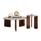 Modern 3 Legs Coffee Table Slate Round Coffee Cocktail Table