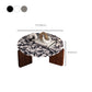 Modern 3 Legs Coffee Table Slate Round Coffee Cocktail Table