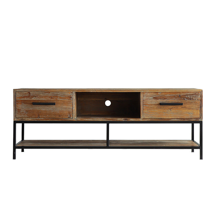 Industrial Wood TV Console Open Storage TV Media Stand for Living Room 39.4"L x 17.7"W x 21.7"H Clearhalo 'furn' 'furn_tv_stands_entertainment_centers' 'Furniture' 'Living Room Furniture' 'TV Stands & Entertainment Centers' 'TV Stands & Media Storage Furniture' 'tv_stands_entertainment_centers' 6531840