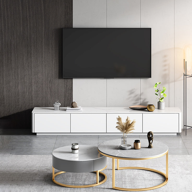 Modern TV Media Console Stone Media Console TV Stand for Living Room Clearhalo 'furn' 'furn_tv_stands_entertainment_centers' 'Furniture' 'Living Room Furniture' 'TV Stands & Entertainment Centers' 'TV Stands & Media Storage Furniture' 'tv_stands_entertainment_centers' 6531931