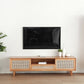 Console multimediale per TV in legno massello Supporto TV scandinavo con cassetto