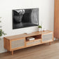 Console multimediale per TV in legno massello Supporto TV scandinavo con cassetto