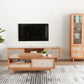 Console multimediale per TV in legno massello Supporto TV scandinavo con cassetto