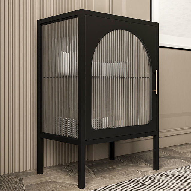 Mobile in metallo contemporaneo porte in vetro armadio per soggiorno