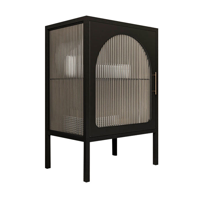 Mobile in metallo contemporaneo porte in vetro armadio per soggiorno