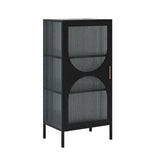 Mobile in metallo contemporaneo porte in vetro armadio per soggiorno