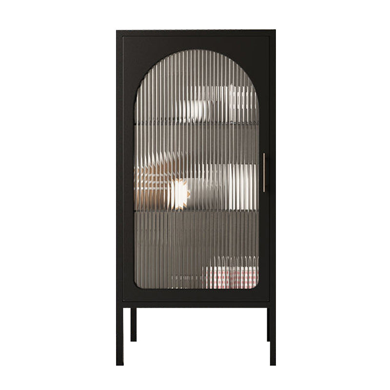 Mobile in metallo contemporaneo porte in vetro armadio per soggiorno