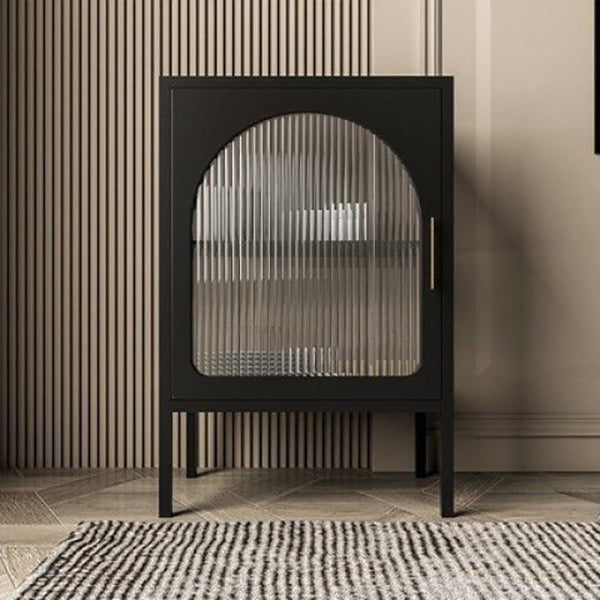 Mobile in metallo contemporaneo porte in vetro armadio per soggiorno