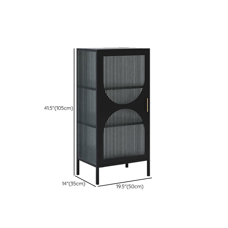 Mobile in metallo contemporaneo porte in vetro armadio per soggiorno