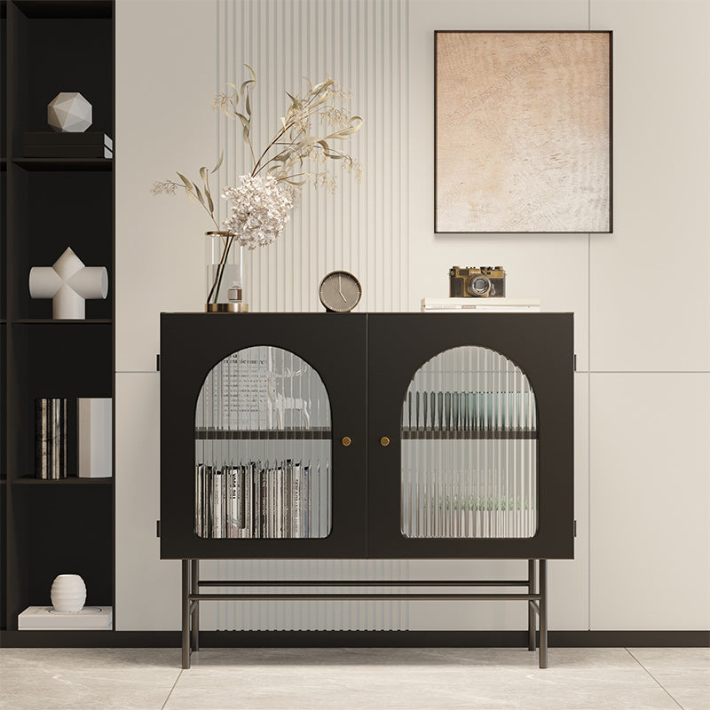 Mobile moderno in metallo Curio Porte in vetro Visualizzazione dell'armadio con gambe per soggiorno