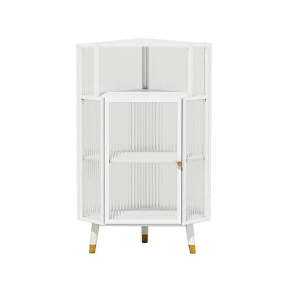 Eigentijdse porselein kast metalen vitrine voor eetkamer