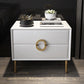 Contemporary Bedside Cabinet Solid Wood Night Table with 2 Drawers