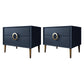 Contemporary Bedside Cabinet Solid Wood Night Table with 2 Drawers