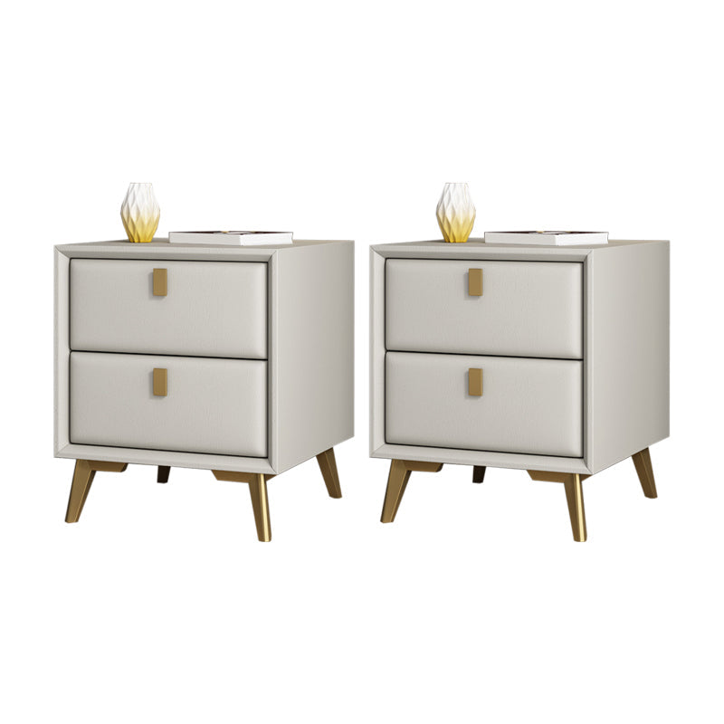 Contemporary Bed Nightstand Solid Wood Accent Table Nightstand with Drawers