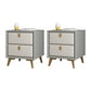 Contemporary Bed Nightstand Solid Wood Accent Table Nightstand with Drawers