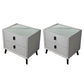 Drawer Storage Night Table Contemporary Bed Nightstand for Bedroom Light Gray 2 Piece Set Clearhalo 'Bedroom Furniture' 'furn' 'furn_night_stand' 'Furniture' 'night_stand' 'Nightstands' 6532205