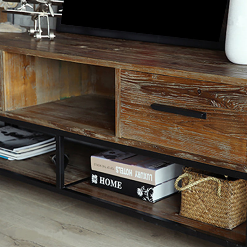 Industrial Wood TV Console Open Storage TV Media Stand for Living Room Clearhalo 'furn' 'furn_tv_stands_entertainment_centers' 'Furniture' 'Living Room Furniture' 'TV Stands & Entertainment Centers' 'TV Stands & Media Storage Furniture' 'tv_stands_entertainment_centers' 6532319