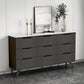 Commode de rangement en pierre de coffre de rangement contemporain de 11,7 pouces de largeur