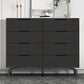 Commode de rangement en pierre de coffre de rangement contemporain de 11,7 pouces de largeur