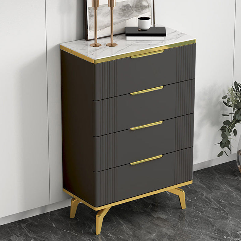 Commode de rangement en pierre de coffre de rangement contemporain de 11,7 pouces de largeur
