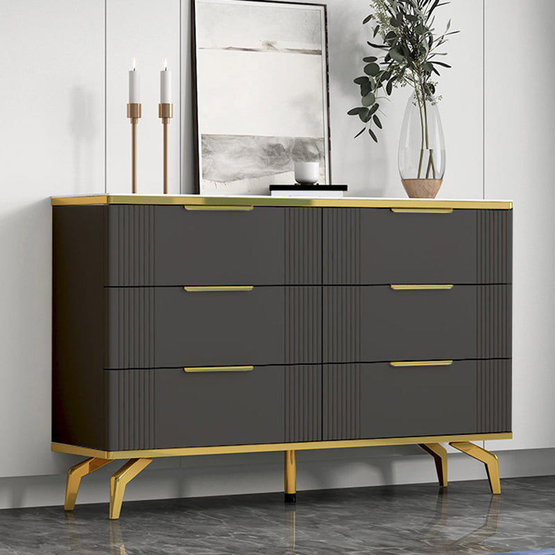 Commode de rangement en pierre de coffre de rangement contemporain de 11,7 pouces de largeur