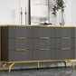 Commode de rangement en pierre de coffre de rangement contemporain de 11,7 pouces de largeur