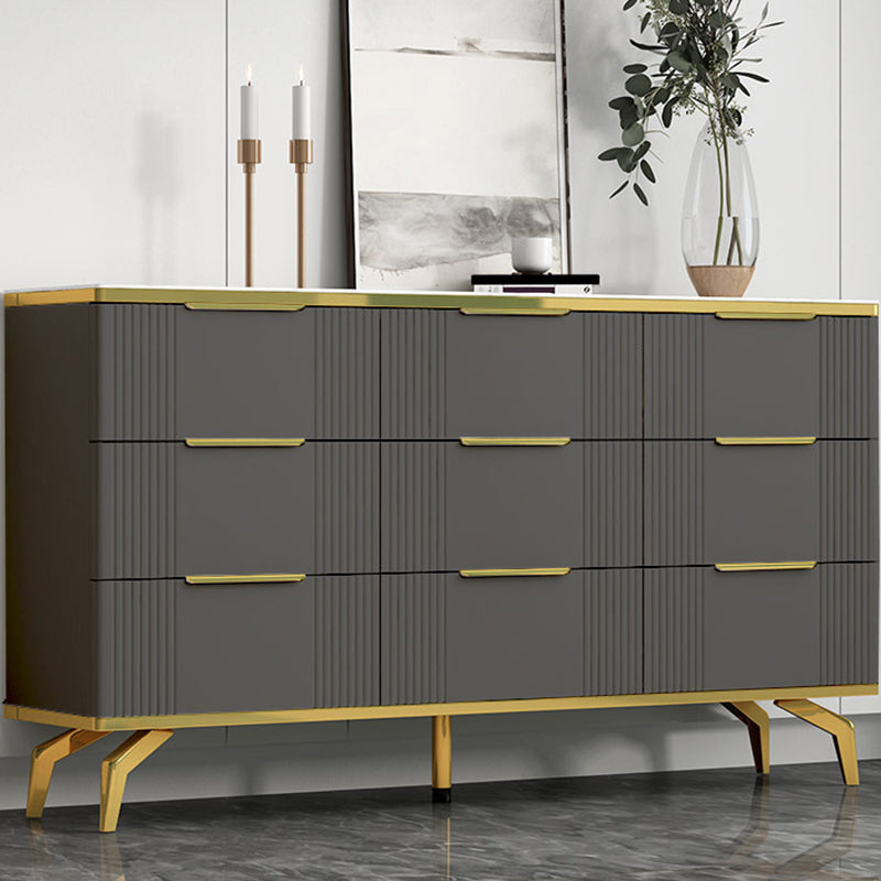 Commode de rangement en pierre de coffre de rangement contemporain de 11,7 pouces de largeur