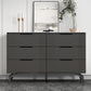 Commode de rangement en pierre de coffre de rangement contemporain de 11,7 pouces de largeur