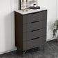 Commode de rangement en pierre de coffre de rangement contemporain de 11,7 pouces de largeur