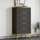 Commode de rangement en pierre de coffre de rangement contemporain de 11,7 pouces de largeur