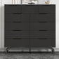 Commode de rangement en pierre de coffre de rangement contemporain de 11,7 pouces de largeur