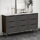 Commode de rangement en pierre de coffre de rangement contemporain de 11,7 pouces de largeur