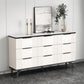Commode de rangement en pierre de coffre de rangement contemporain de 11,7 pouces de largeur