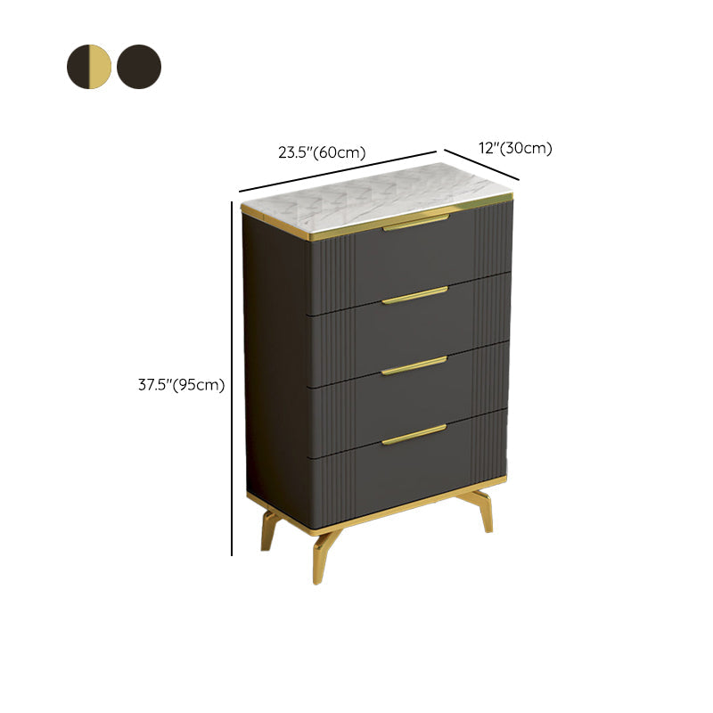 Commode de rangement en pierre de coffre de rangement contemporain de 11,7 pouces de largeur