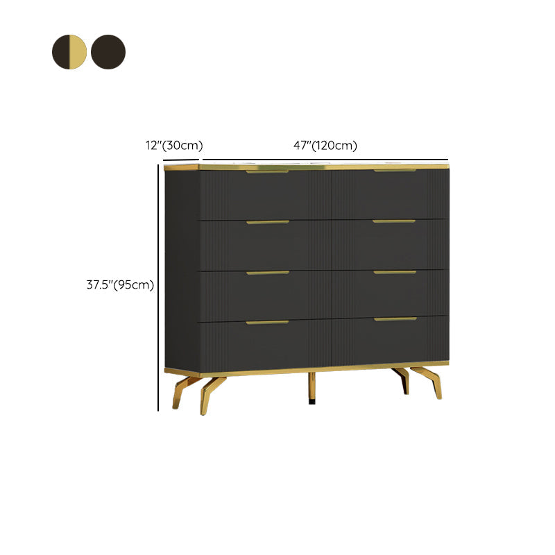 Commode de rangement en pierre de coffre de rangement contemporain de 11,7 pouces de largeur