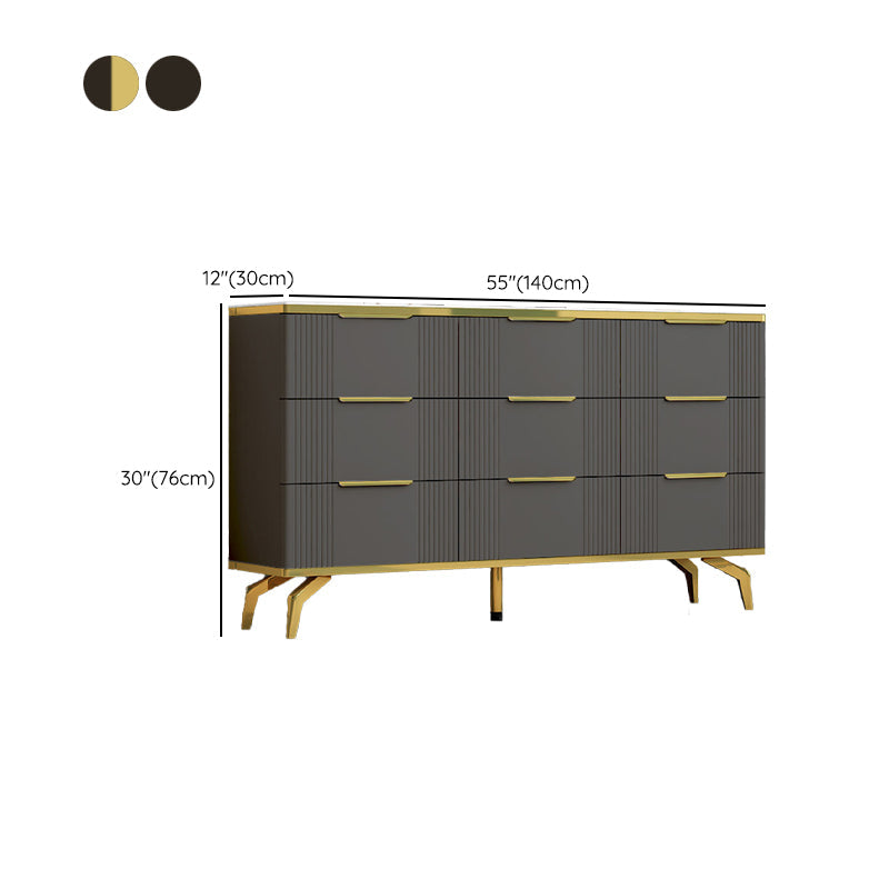 Commode de rangement en pierre de coffre de rangement contemporain de 11,7 pouces de largeur