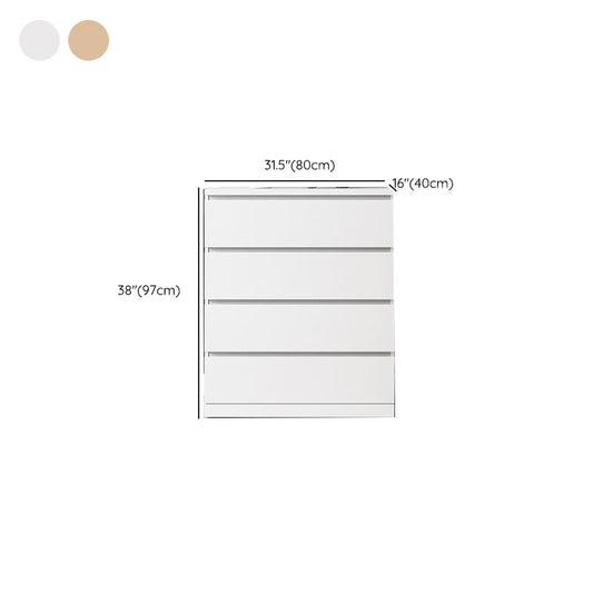 Contemporary Storage Chest Bedroom Engineered Wood Chest with Drawers