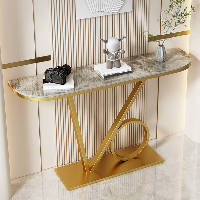 31" H Glam Console Accent Table Antique Finish Console Table