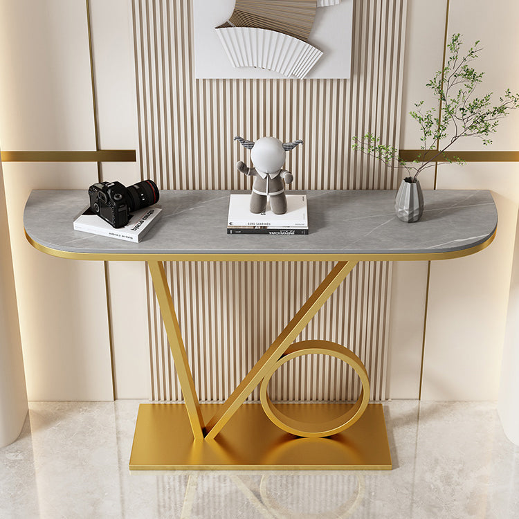 31" H Glam Console Accent Table Antique Finish Console Table