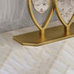 Stone Top Accent Console Table Antique Gold Console Table with Metal Leg Clearhalo 'Console Tables' 'console_tables' 'Entry & Mudroom Furniture' 'furn' 'furn_console_tables' 'Furniture' 6534143