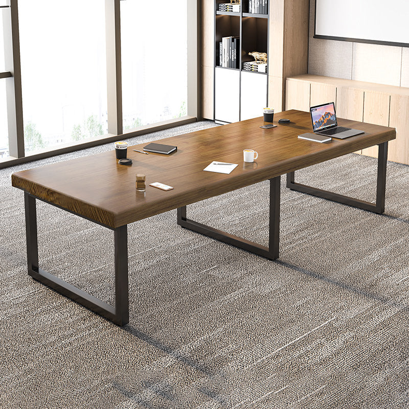 29.53-inch lange kantoor bureau industrieel vast hout schrijfde bureau