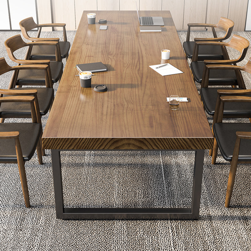 29.53-inch lange kantoor bureau industrieel vast hout schrijfde bureau