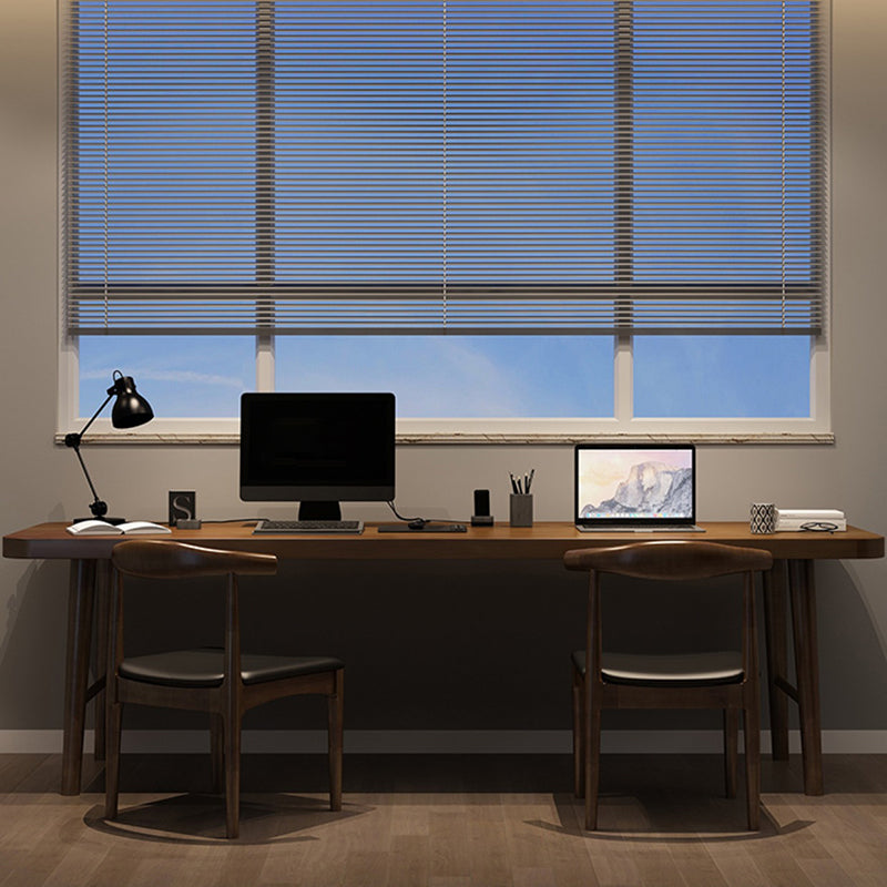 Contemporary Wooden Writing Desk Bedroom Office Desk in Brown 70.9"L x 23.6"W x 29.5"H Clearhalo 'furn' 'furn_office_desk' 'Furniture' 'Office Desks' 'Office Furniture' 'office_desk' 6534295