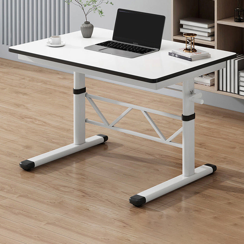 Modern Office Desk Manufactured Wood Adjustable Height Writing Desk 31"L x 24"W x 35"H Black Clearhalo 'furn' 'furn_office_desk' 'Furniture' 'Office Desks' 'Office Furniture' 'office_desk' 6534332