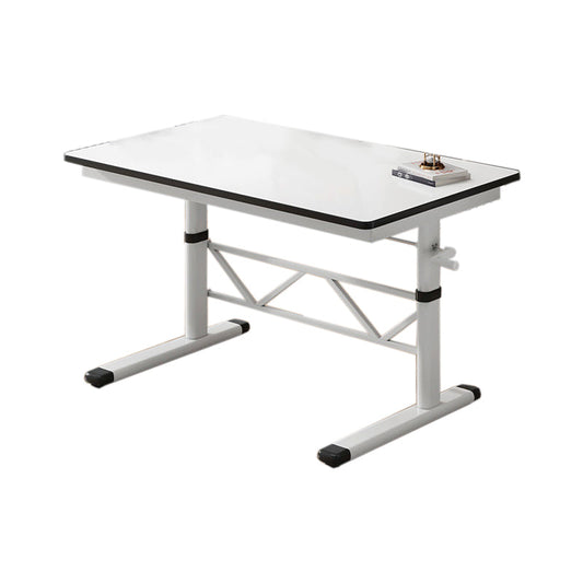 Modern Office Desk Manufactured Wood Adjustable Height Writing Desk Clearhalo 'furn' 'furn_office_desk' 'Furniture' 'Office Desks' 'Office Furniture' 'office_desk' 6534340