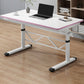 Modern Office Desk Manufactured Wood Adjustable Height Writing Desk 47"L x 24"W x 35"H Pink Clearhalo 'furn' 'furn_office_desk' 'Furniture' 'Office Desks' 'Office Furniture' 'office_desk' 6534343
