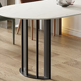 Stone Contemporary Writing Desk Bedroom Office Desk with White Legs Clearhalo 'furn' 'furn_office_desk' 'Furniture' 'Office Desks' 'Office Furniture' 'office_desk' 6534360