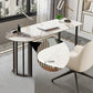 Stone Contemporary Writing Desk Bedroom Office Desk with White Legs Clearhalo 'furn' 'furn_office_desk' 'Furniture' 'Office Desks' 'Office Furniture' 'office_desk' 6534362