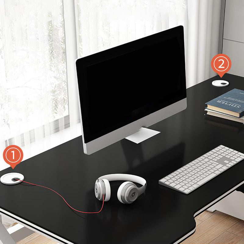 Zeitgenössischer Holz Office Desk Antique Finish Computer Desk mit Metallbeinen