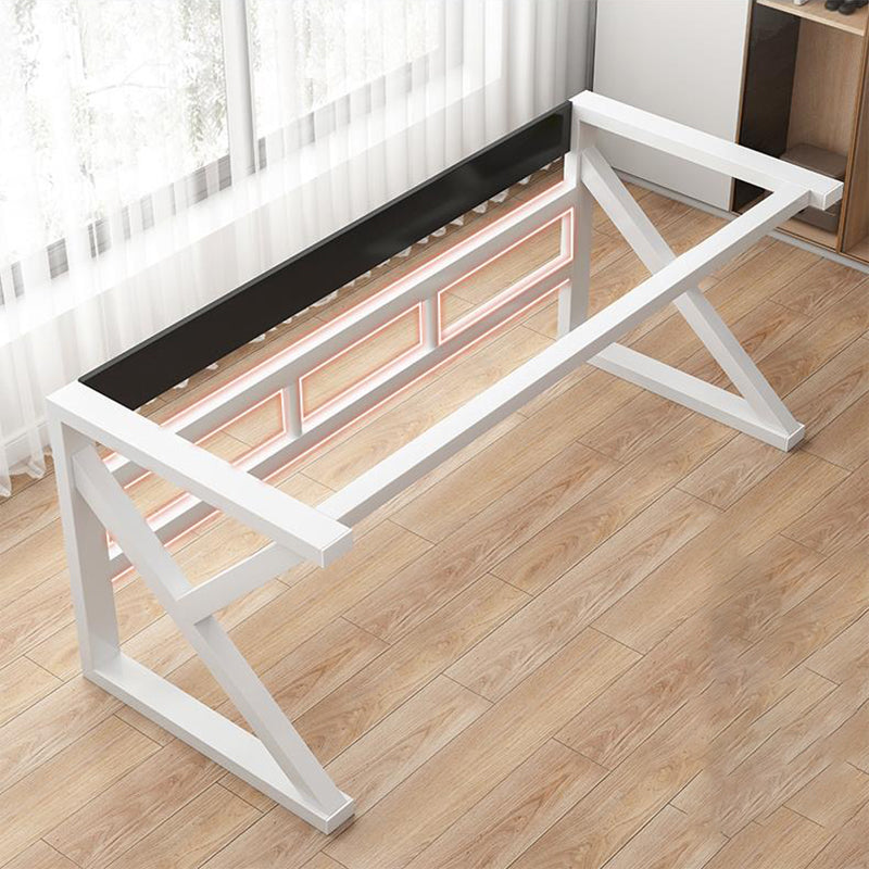 Zeitgenössischer Holz Office Desk Antique Finish Computer Desk mit Metallbeinen